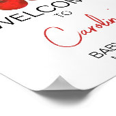 Cherry auf Top Baby Dusche Willkommen Poster (Ecke)