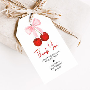 Cherry auf Top Baby Duwer Fevor Tags Geschenkanhänger