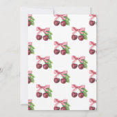 Cherry auf Top Baby Girl Duwer Einladung (Rückseite)