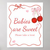 Cherry auf Top Baby Shower Babys sind süß Poster (Vorne)