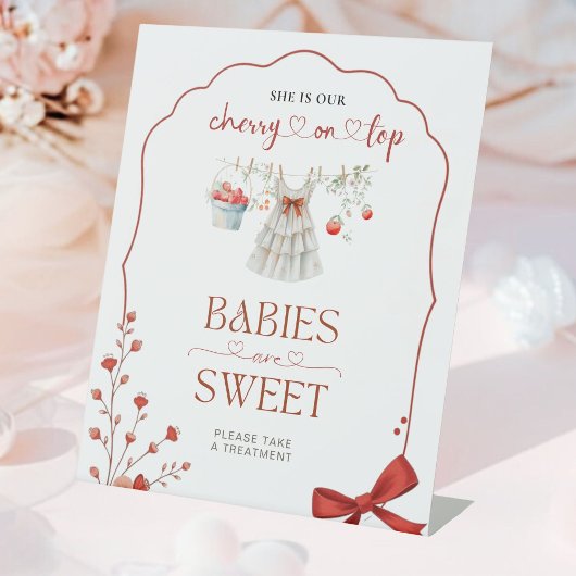 Cherry auf Top Babys sind süß Sockelschild