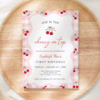 Cherry auf Top Birthday Einladung