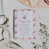 Cherry auf Top Birthday Einladung