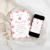 Cherry auf Top Birthday Einladung