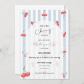 Cherry auf Top Birthday Einladung (Vorne/Hinten)