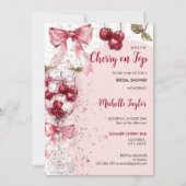 Cherry auf Top Bow Boho Arch Summer Brautparty Einladung (Vorderseite)
