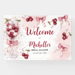 Cherry auf Top Bow Cocktail Summer Brautparty Banner