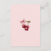 Cherry auf Top Bow Cocktail Summer Brautparty Begleitkarte (Rückseite)