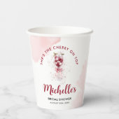 Cherry auf Top Bow Cocktail Summer Brautparty Pappbecher (Rückseite)