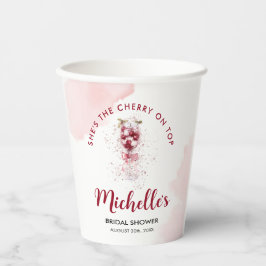 Cherry auf Top Bow Cocktail Summer Brautparty Pappbecher