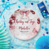 Cherry auf Top Bow Cocktail Summer Brautparty Pappteller (Party)