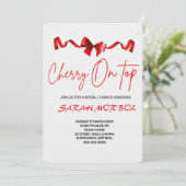 Cherry auf Top Bridal Dusche Einladung P Sie ist d (Stehend Vorderseite)