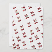 Cherry auf Top Bridal Dusche Einladung P Sie ist d (Rückseite)