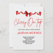 Cherry auf Top Bridal Dusche Einladung P Sie ist d (Vorderseite)