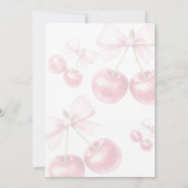 Cherry auf Top Cherries Baby Dusche Einladung (Rückseite)