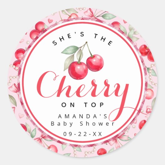 Cherry auf Top Coquette Baby Duwer Fevor Sticker (Vorderseite)