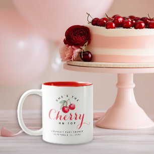 Cherry auf Top Coquette Babydusche Coffee Tasse