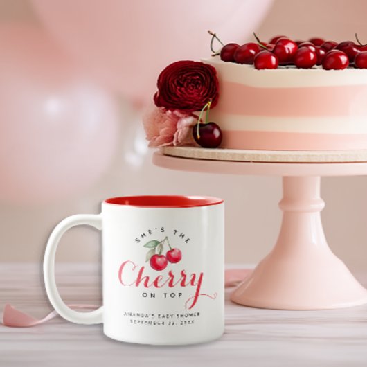 Cherry auf Top Coquette Babydusche Coffee Tasse