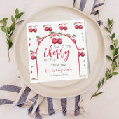 Cherry auf Top Coquette Pink Bow Baby Dusche Serviette