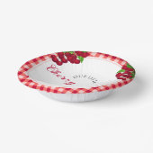 Cherry auf Top Fall Gingham Kariert Baby Shower Pappteller (Gewinkelt)