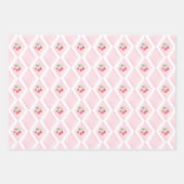 Cherry auf Top Pink Wasserfarbe Coquette Babydusch Geschenkpapier Set (Vorderseite)