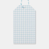 Cherry auf Top Tartan Kariert Baby Dusche Geschenkanhänger (Rückseite)
