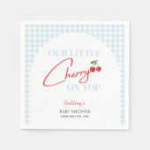 Cherry auf Top Tartan Kariert Baby Dusche Serviette (Vorderseite)