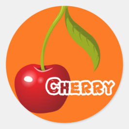 Cherry-Aufkleber Runder Aufkleber