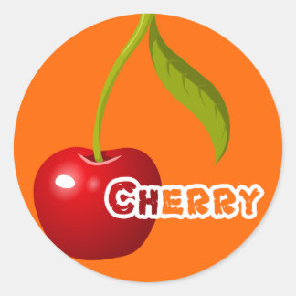 Cherry-Aufkleber Runder Aufkleber