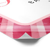 Cherry Baby Dusche Begrüßungszeichen mit Pink Ging Poster (Ecke)