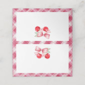 Cherry Baby Dusche geflochtene Platzkarte (Außenseite Aufgefaltet)