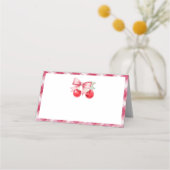 Cherry Baby Dusche geflochtene Platzkarte (Rückseite)