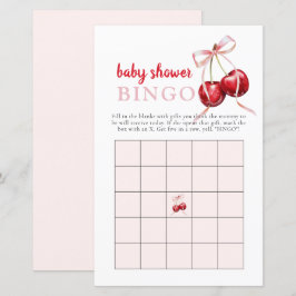 Cherry Baby Dusche Geschenk Bingo Activity Game