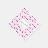 Cherry Baby Dusche Pink Serviette (Ecke)