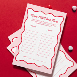 Cherry Baby Dusche schätzt das Alter Spiel