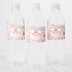 Cherry Baby Dusche Wasser Flasche Etikett Wrap