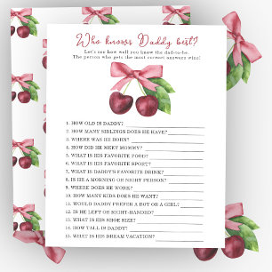Cherry Baby Dusche - Wer kennt Daddy best game