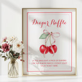 Cherry Baby Dusche Windeln Raffle-Zeichen Poster