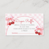 Cherry Baby Dusche Windelwanne Umschließkarte Begleitkarte (Vorderseite)