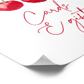 Cherry Baby Duschkarten und Geschenkschild Poster (Ecke)