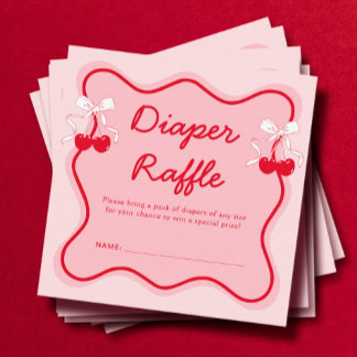 Cherry Baby Duwer Diaper Raffle Begleitkarte