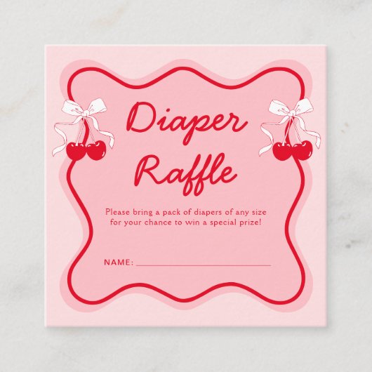 Cherry Baby Duwer Diaper Raffle Begleitkarte (Vorderseite)