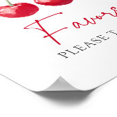 Cherry Baby Duwer favorisiert Schild (Ecke)