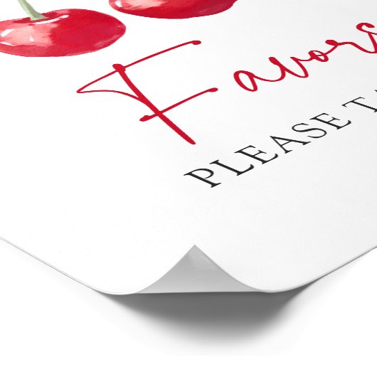 Cherry Baby Duwer favorisiert Schild (Ecke)