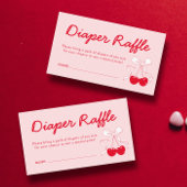 Cherry Baby Showdiaper Raffle Ticket Begleitkarte