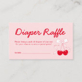 Cherry Baby Showdiaper Raffle Ticket Begleitkarte (Vorderseite)