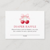 Cherry Baby Showdiaper Raffle Ticket Begleitkarte (Vorderseite)