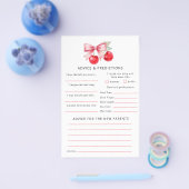 Cherry Baby Shower Advice & Predictions Card Flyer (Einzeln)