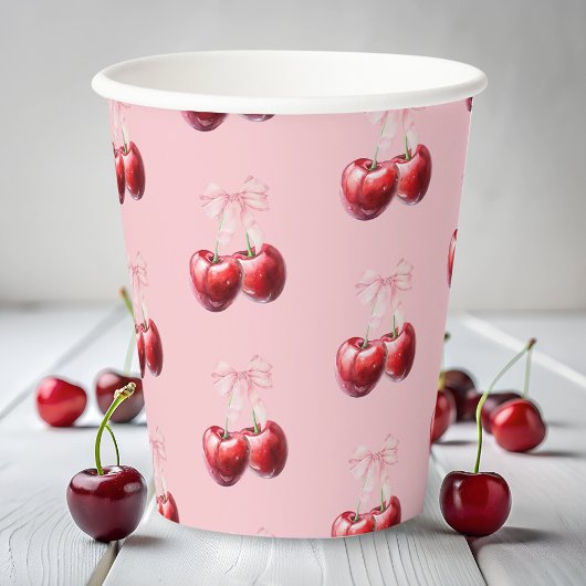 Cherry Baby Shower Baby Dusche Pappbecher