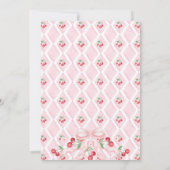 Cherry Baby Shower Bingo Game Card Einladung (Rückseite)